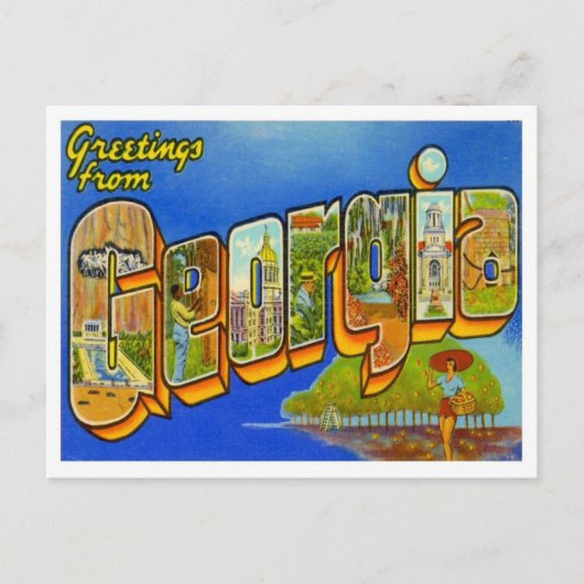 ジョージアの挨拶 ポストカード (正面)