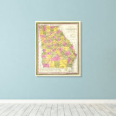 ジョージアの新しい地図 キャンバスプリント (インサイチュ (ウッドフロア))