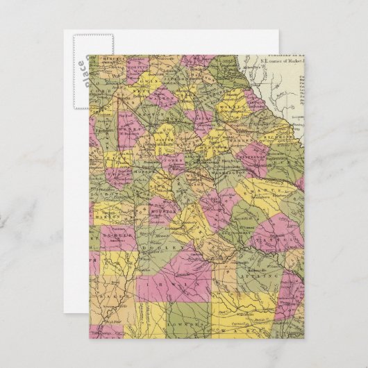 ジョージアの新しい地図 ポストカード (正面/裏面)