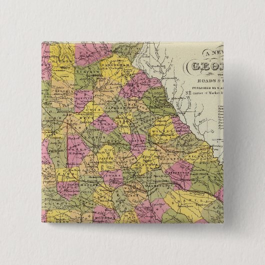 ジョージアの新しい地図 缶バッジ (正面)