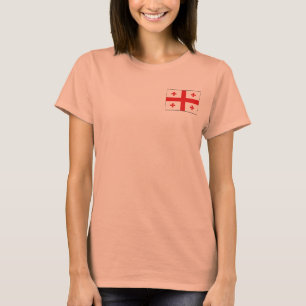ジョージアの旗と地図のTシャツ Tシャツ