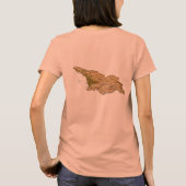 ジョージアの旗と地図のTシャツ Tシャツ (裏面)