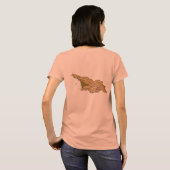 ジョージアの旗と地図のTシャツ Tシャツ (裏面フル)