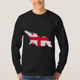 ジョージアの旗の地図GE Tシャツ