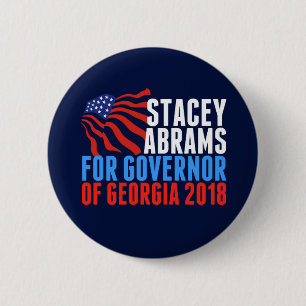 ジョージアの知事2018年のための投票Stacey Abrams 缶バッジ