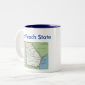 ジョージアの記号及び地図 ツートーンマグカップ (正面左)