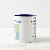 ジョージアの記号及び地図 ツートーンマグカップ (中央)