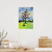 ジョージアの越冬ペカンの木 ポスター (キッチン)