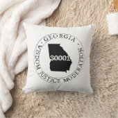 ジョージアの郵便番号枕とモットー クッション (ブランケット)