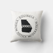 ジョージアの郵便番号枕とモットー クッション (裏面)