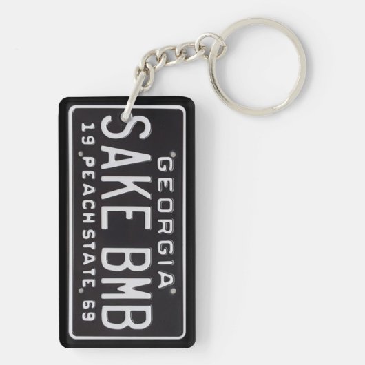 ジョージアの1969年のヴィンテージのナンバープレートKeychain C1 キーホルダー (裏面)