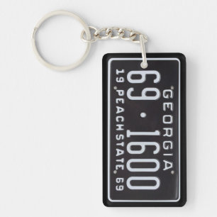 ジョージアの1969年のヴィンテージのナンバープレートKeychain C2 キーホルダー