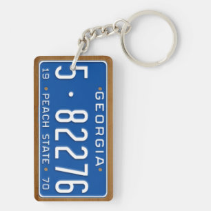 ジョージアの1970年のヴィンテージのナンバープレートKeychain キーホルダー