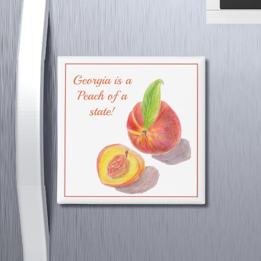 ジョージアはピーチの州の桃だ マグネット