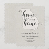 ジョージアへの引越し 新しい住所 ホーム スイート ホーム 招待状 (正面/裏面)