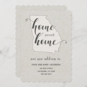 ジョージアへの引越ニューアドレスホームスイートホーム 招待状 (正面/裏面)