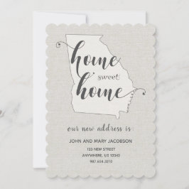 ジョージアへの引越ニューアドレスホームスイートホーム 招待状
