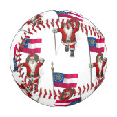 ジョージアを訪れる愛国的なサンタクロース 野球ボール (正面左)