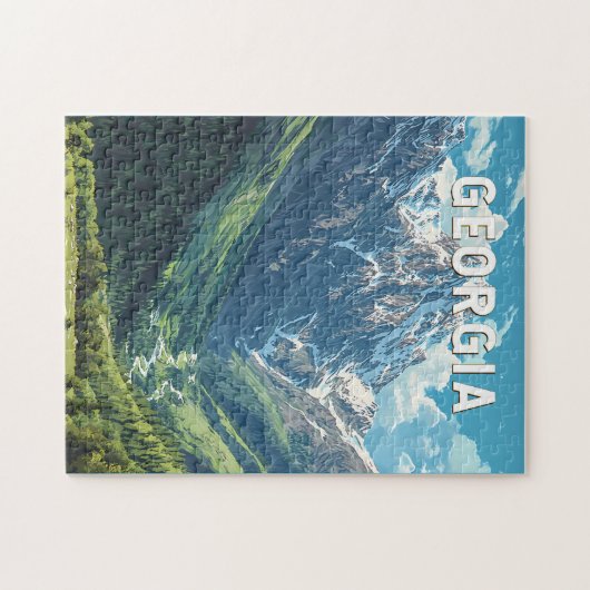 ジョージアイラストレーショントラベルアートヴィンテージ ジグソーパズル (横)