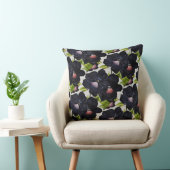 ジョージアオキーフ1925黒と紫のペチュニア クッション (椅子)