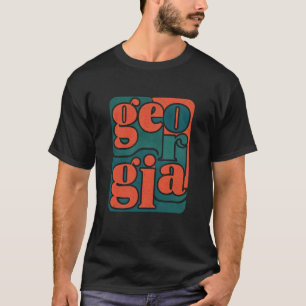 ジョージアカラフルタイポグラフィ Tシャツ