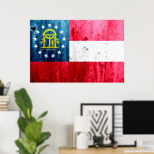 ジョージアグランジ州旗 ポスター (ホームオフィス)