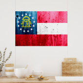 ジョージアグランジ州旗 ポスター (キッチン)