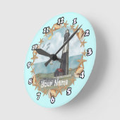 ジョージアシェルズライトハウス時計 ラウンド壁時計 (傾斜)