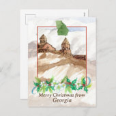 ジョージアトリニティ教会のメリークリスマス シーズンポストカード (正面/裏面)