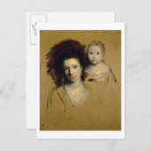 ジョージアナ、スペンサー伯爵夫人、娘レディ ポストカード (正面/裏面)