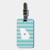 ジョージアハート |ホーム州 ラゲッジタグ (正面縦)