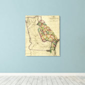 ジョージアパノラママップジョージア キャンバスプリント (インサイチュ (ウッドフロア))