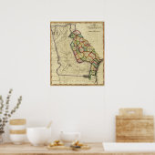 ジョージアパノラママップジョージア ポスター (キッチン)