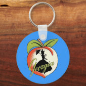 ジョージアピーチキーチェーン キーホルダー (正面)