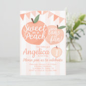 ジョージアピーチバースデーパーティードインビデーション招待状 招待状 (スタンド正面)