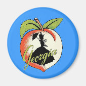 ジョージアピーチヴィンテージサザンレディパラソル マグネット (正面)