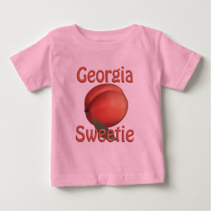 ジョージアピーチ乳児Tシャツ ベビーTシャツ