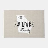 ジョージアファミリーモノグラム州ドオーマ ドアマット (正面)