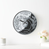 ジョージアフェイク州クォーター ラージ壁時計 (ホーム)