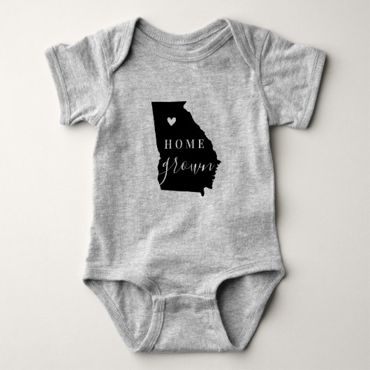 ジョージアホームグロウン州ティー ベビーボディスーツ (正面)