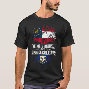 ジョージアホームコネチカット州ツリーフラグ Tシャツ