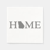 ジョージアホーム州グレーワードアート紙パーティー スタンダードカクテルナプキン (正面)