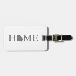 ジョージアホーム州マップシェイプレターワードアート ラゲッジタグ