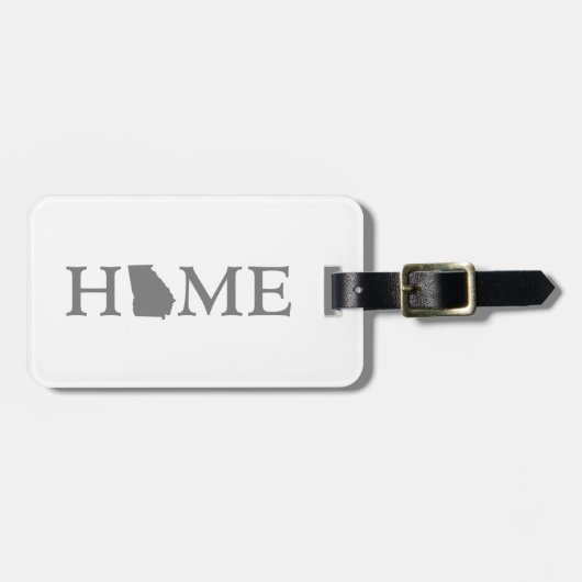 ジョージアホーム州マップシェイプレターワードアート ラゲッジタグ (正面横)