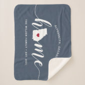 ジョージアホーム州 パーソナライズされた シェルパブランケット (正面)