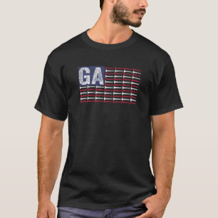 ジョージアホーム州GAアメリカ国旗パトリオティックゴルフ Tシャツ