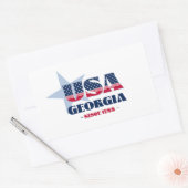 ジョージアマイホーム州ステッカー 長方形シール (封筒)