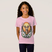 ジョージアローズのカートゥーンタトゥーアートの鹿 Tシャツ (正面フル)