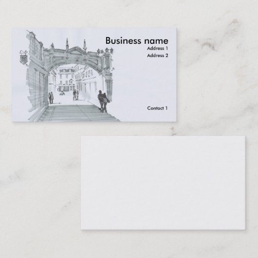 ジョージアンアーチスケッチ 名刺 (正面/裏面)
