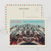 ジョージアントールファサードレスデンイラストレーション ポストカード (正面/裏面)